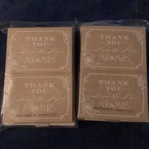 Two packs of 50 thank you wedding cards